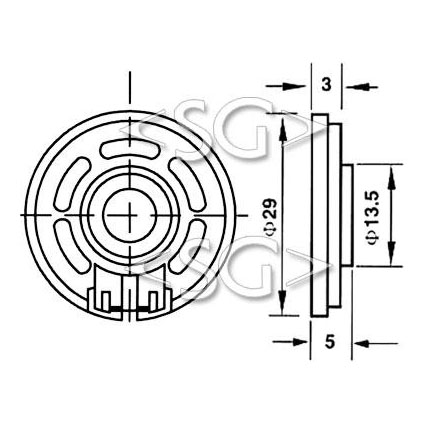 ���������������� ( �������) YD30-03M (30*h5*����.N35)  50 Om 0,5W, ������